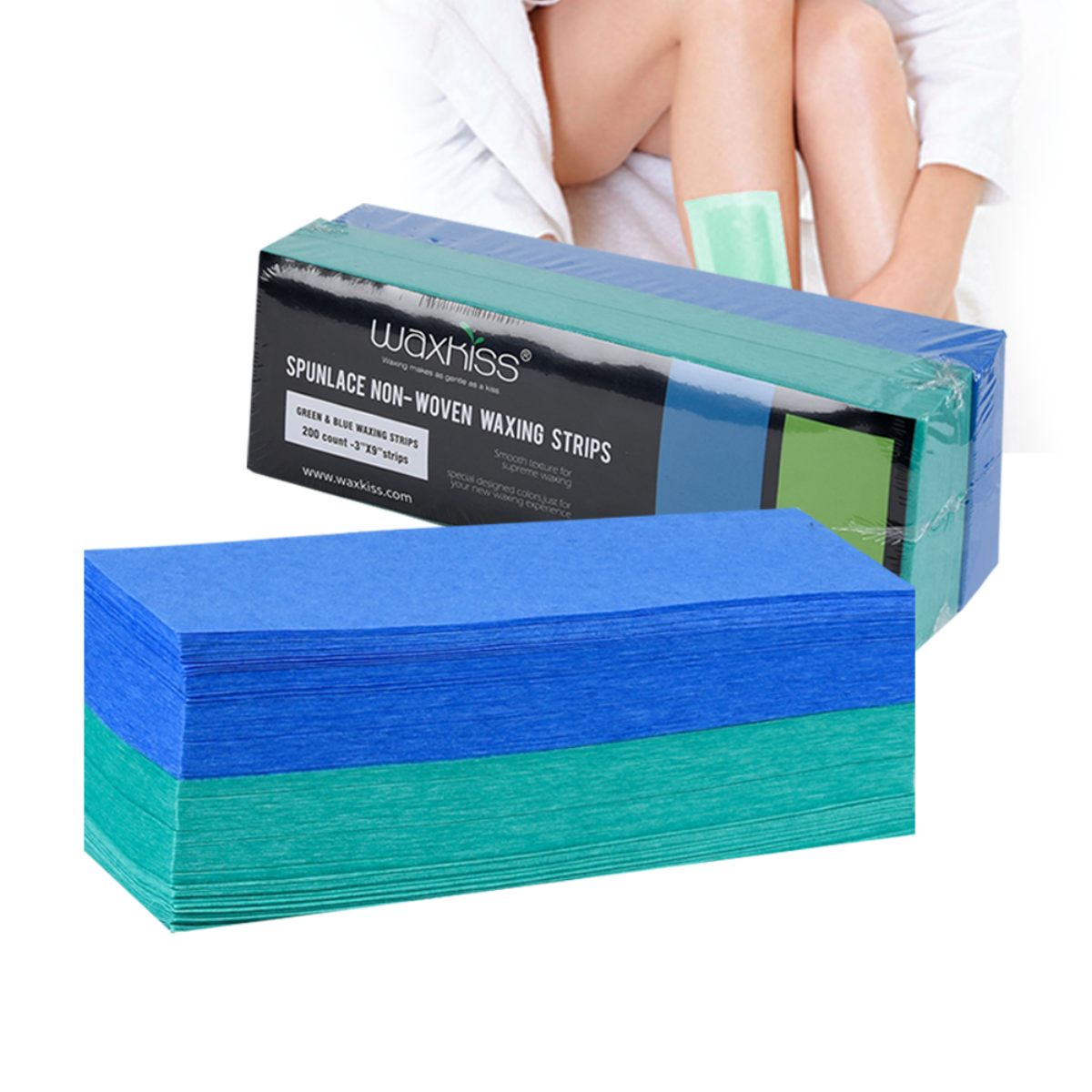 Waxkiss Wax Strips - Green & Blue