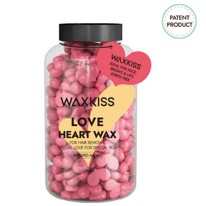 Waxkiss Love Heart Wax Beads - Pink Rose - Shimmer - Free Rosin