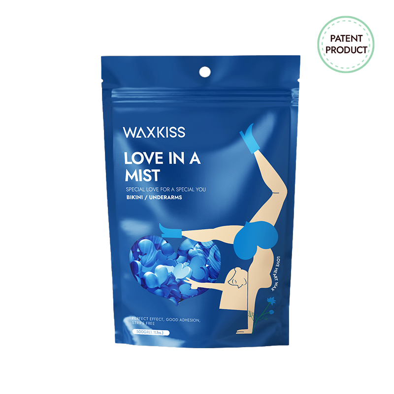 Waxkiss Love Heart Wax Beads - Eucalyptus Blue - Shimmer
