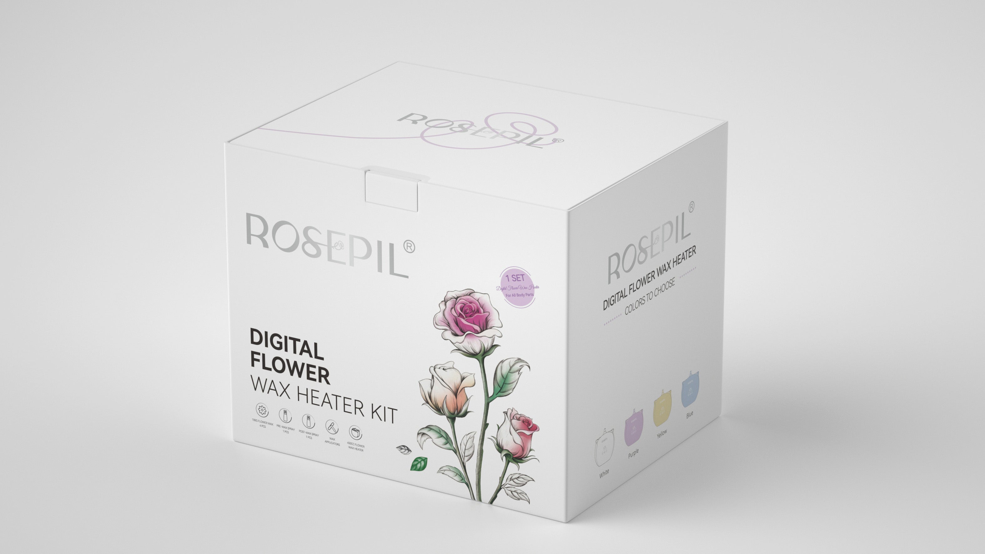 Rosepil Digital Flower Wax Warmer Kit - Purple