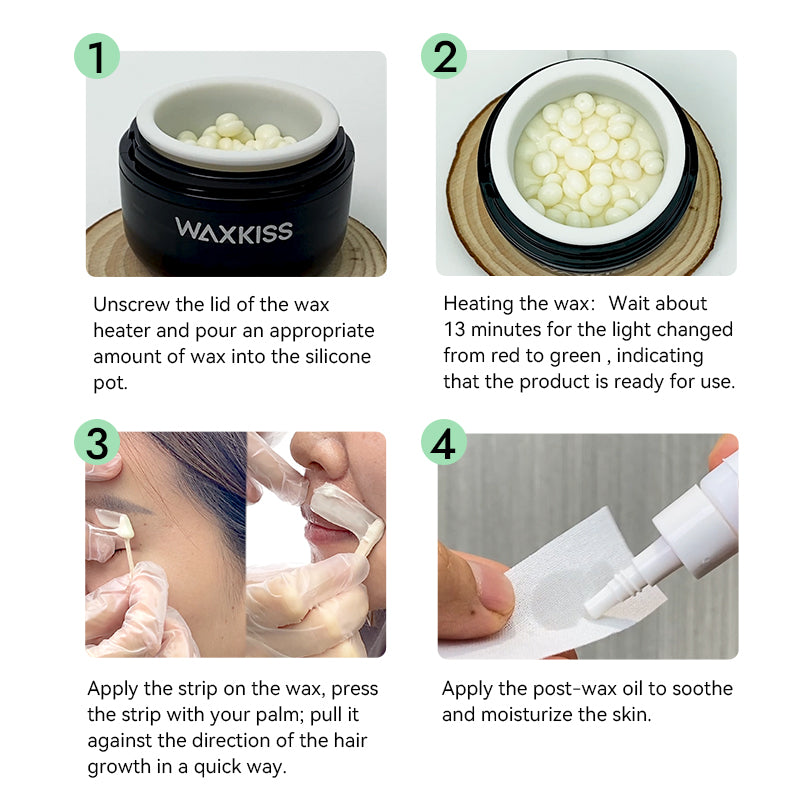 Waxkiss Trisleek 3-In-1 Wax Heater Kit For Eyebrow, Nasal And Ear Hair Removal