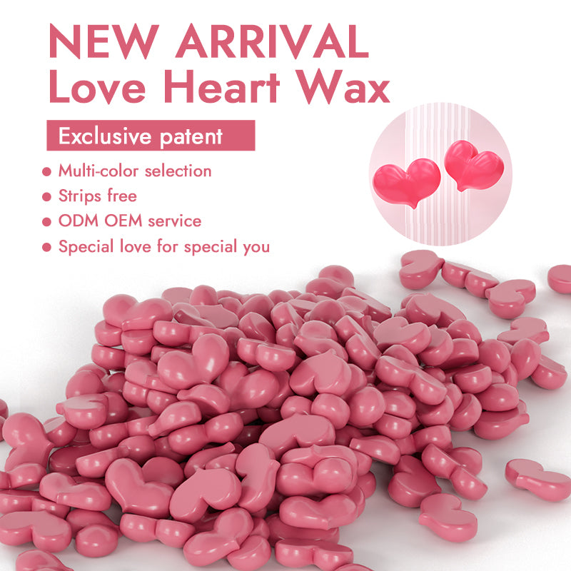 Waxkiss Love Heart Wax Beads - Pink Rose - Shimmer