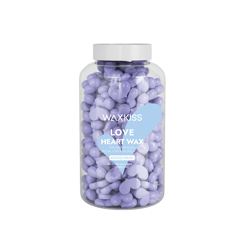 Waxkiss Love Heart Wax Beads - Purple- Shimmer - Free Rosin